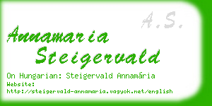 annamaria steigervald business card