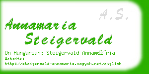 annamaria steigervald business card